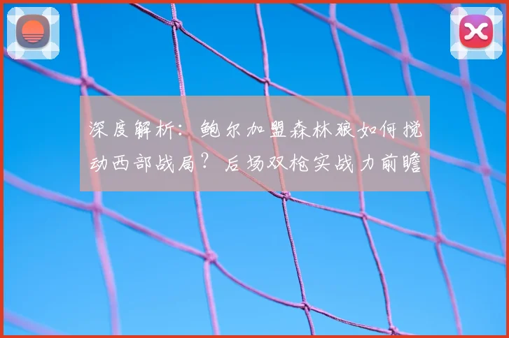 深度解析：鲍尔加盟森林狼如何搅动西部战局？后场双枪实战力前瞻
